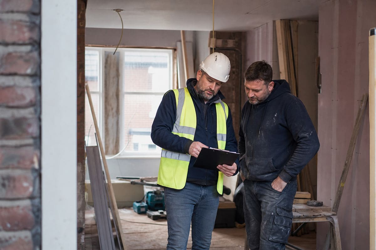 A builder on site, the kind of client we work with